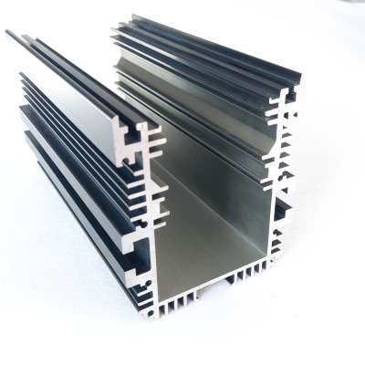 Customized high precise heat sink structural aluminum extrusion in black powder