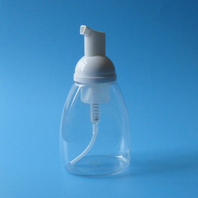 Clear boston round pet plasric lotion pump head bottle