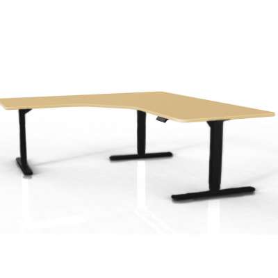 Height adjustable computer stand desk I shape adjustable